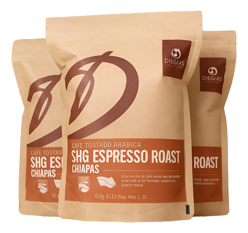 Café Tostado Shg Expreso Roast 4 Pz - Dieglas Coffee