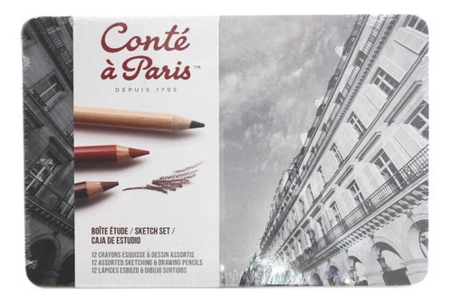 Set de bocetos a lápiz Conté Á Paris, 12 colores