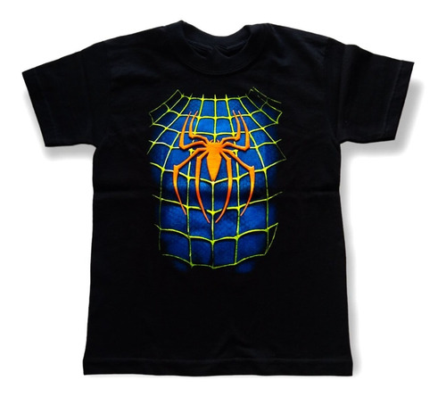 Camiseta Spiderman Niño Neon