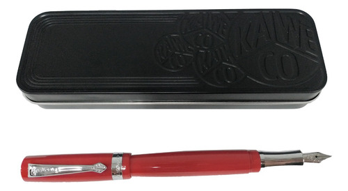 Pluma Kaweco Student Red Trazo  M  Estuche Metálico