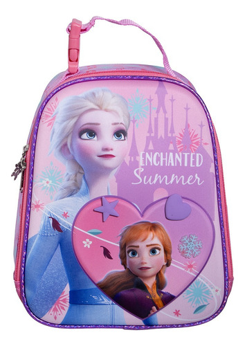 Kits Mochila Primaria De Frozen Rosa Chicle Liso