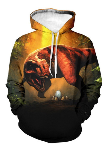 Sudadera Casual Con Estampado 3d De Dinosaurios De Jurassic