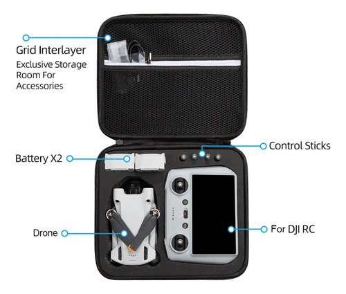 Maleta Maletin Estuche Protector Para Dji Mini 3 Pro, Mini 3