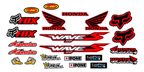 Kit De Calcos De Vinilo Honda Wave S 110.