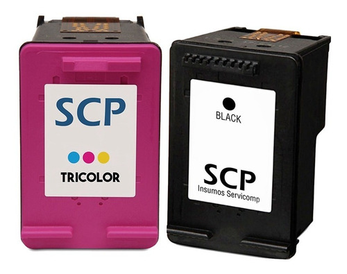 Combo Alternativo Scp 21 Xl 22 Xl Negro Y Color Scp