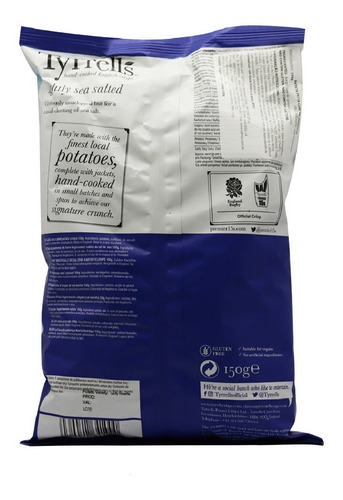 Imagem 2 de 2 de Batata Sal Marinho Inglesa Tyrrel's 150g