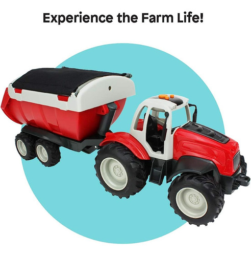 Vehículos Sin Control Remoto Tractor De Granja Con Remolque