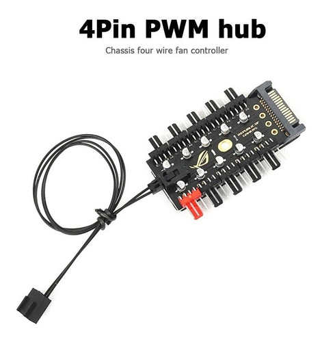 Imagem 2 de 3 de Hub Fan Cooler 10x4 Pinos Pwm Para Mineração - Rog Strix
