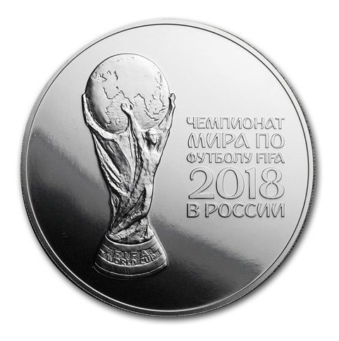 Moeda De Prata 1 Oz Copa Da Rússia 2018 Fc