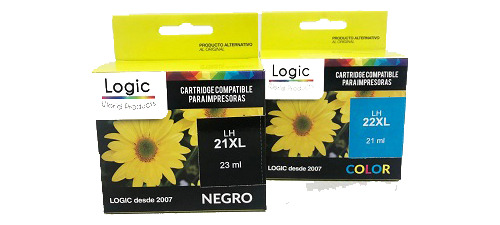 21 Y 22 Pack 2 Cartuchos Alternativos Compatible