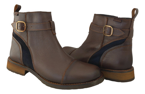 Botines Botas Hombre Vestir O Casual Verde Tabaco 3258 Cafe