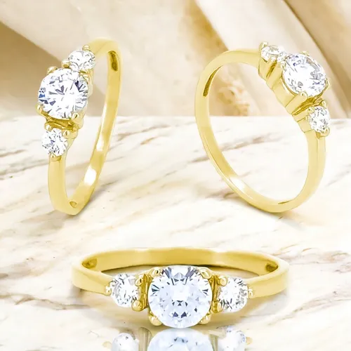 Anillo Compromiso Oro Amarillo 14k