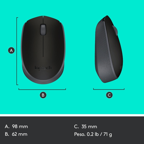 Mouse Inalambrico Logitech M170 Negro