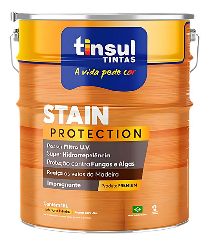 Protector De Madera Tinsul Hidrorrepelente Int Ext - 18 Lts. Nogal Satinado