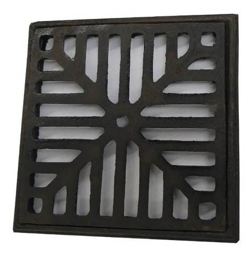Reja Rejilla Hierro Fundido Con Marco 20x20 Cm Piso Patio