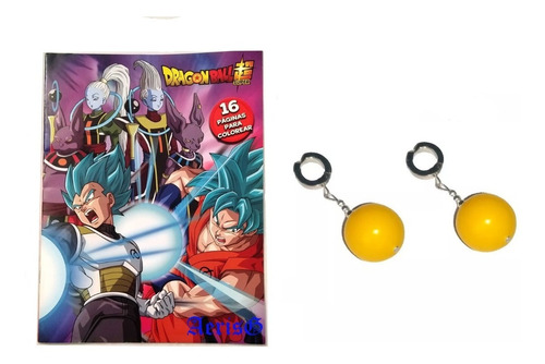 Arg Dragon Ball Libro Colorear + Regalo Aretes Potara Fusion