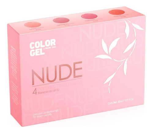 Col Nude Color Gel Uñas Organic Con 4 Pz 