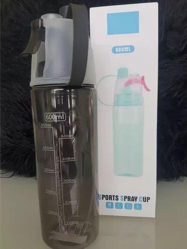 Botella Para Agua Con Spray Pulverizador 600ml Ele-gate Color Negro Talla  N/A