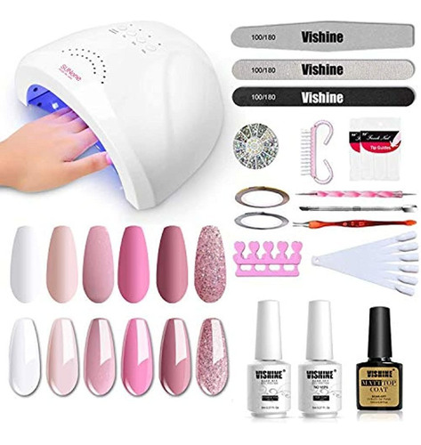 Vishine Kit De Iniciación De Esmalte De Uñas De Gel Con 48 W