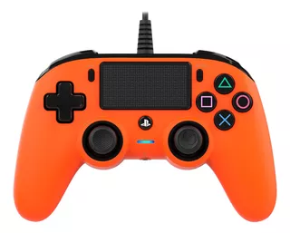 Control Joystick Nacon Wired Compact Controller For Ps4 Negro Y Naranja