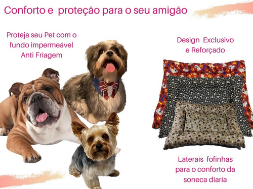 Colchonete Cama Caminha Grande Pet Cães Impermeavel Premium