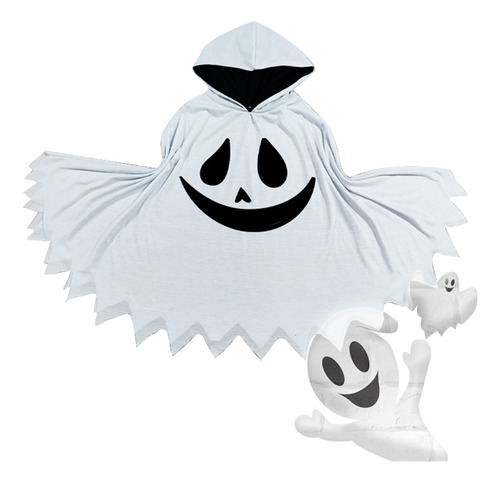 Capa Fantasia Halloween Menino Fantasma Tam P Ao Gg