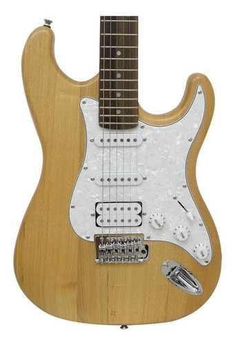 Guitarra elétrica Thomaz TEG-320 de madeira maciça natural com diapasão de pau-rosa