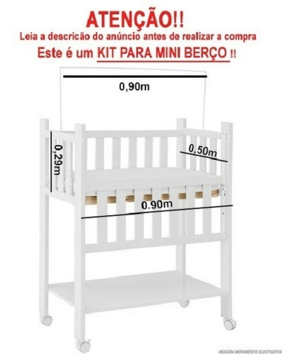 Jogo Mini Berço Kids Infantil Menino Menina Trança 12 Peças