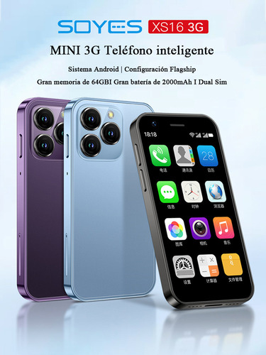 Soyes Xs16 Red 4g Mini Teléfono Inteligente 3.0 Pulgadas 3gb
