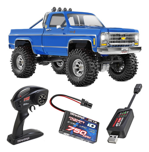 Camioneta a control remoto Traxxas Trx-4M 97064-1 Chevrolet Chevrolet K10 1:18 azul