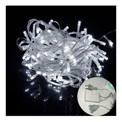 Serie Navideña Luz 100 Led Decoración Luces De Navidad 8m