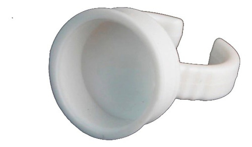 Imagem 3 de 6 de Anéis Batoque P/ Micropigmentação 100 Un Branco Descartável