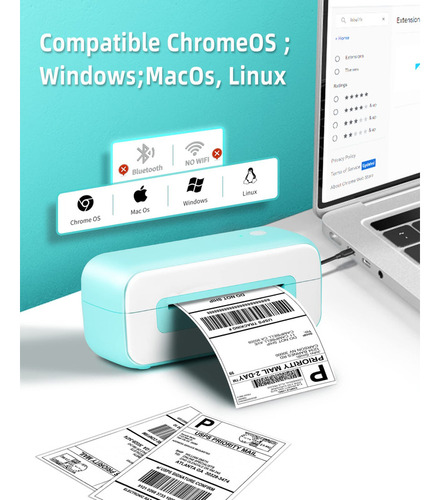 Impresora Termica Impresora De Etiquetas Usb Phomemo Pm-246