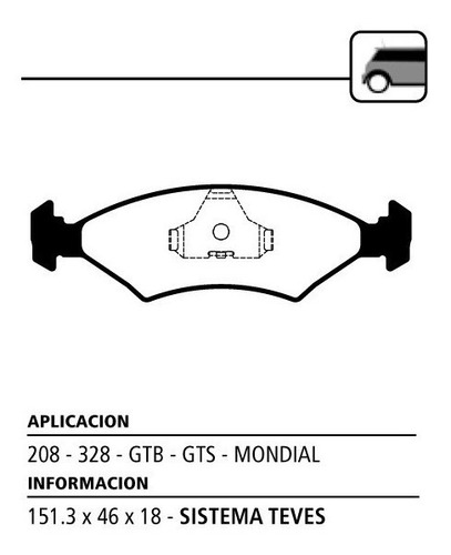 Juego Pastillas De Freno Litton P/ Ford Sierra