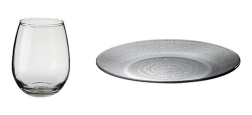 Set Plato Playo Aquamarine Rigolleau + Copón Gourmet X6