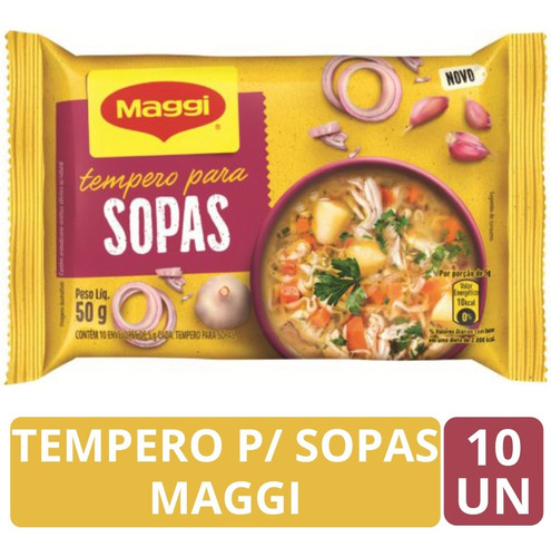 Tempero Para Sopas Maggi Pacote 50g 10 Unidades