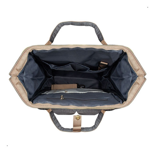Bolsa Mochila Maternidade Bebê Passeio Multifuncional Lolly Cor Cinza