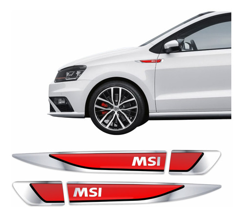 Aplique Lateral Volkswagen Golf Msi Resinado Res42