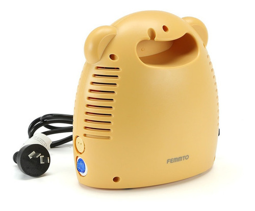 Imagen 3 de 5 de Nebulizador A Piston Pediatrico Femmto Bc68005-br2 Kids Oso Silencioso Familiar Con Kit Descartable Incluido 220v