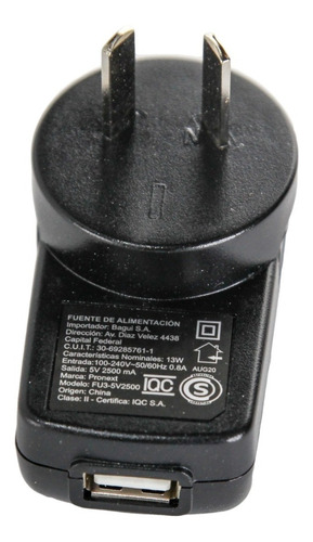 Fuente Switching Cargador 5v 2.5a 2500ma Usb Hembra 1° Htec