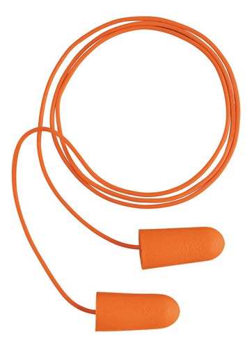 Tapón Auditivo Desechable De Espuma Con Cordón, Truper. Naranja