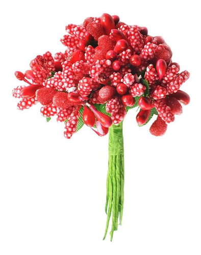 2 Um Pistola De De Flor Artificial 12pcs Para Vermelho
