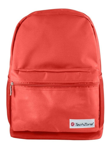 Backpack Techzone Porta Laptop 15.6 Sistema De Ventilación Color Rojo
