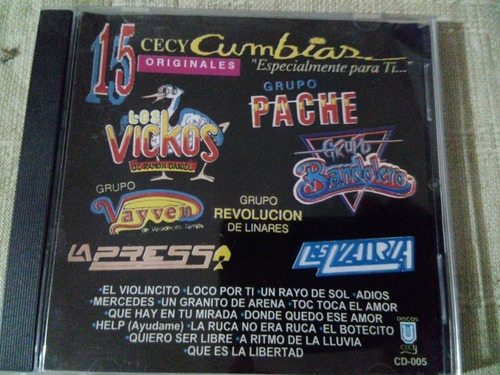 Grupos Varios Discos Cecy - 15 Cumbias (cd Original)