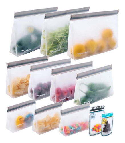12 Bolsas De Almacenamiento Reutilizables, Bolsas De Almacen