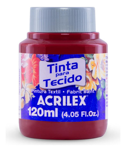 Tinta Para Tecido Fosca 120ml Acrilex - #04112 Cor 550-purpura