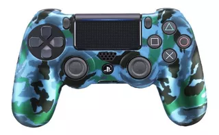 Funda Para Mando Ps4 Dualshock 4 Azul Camuflado