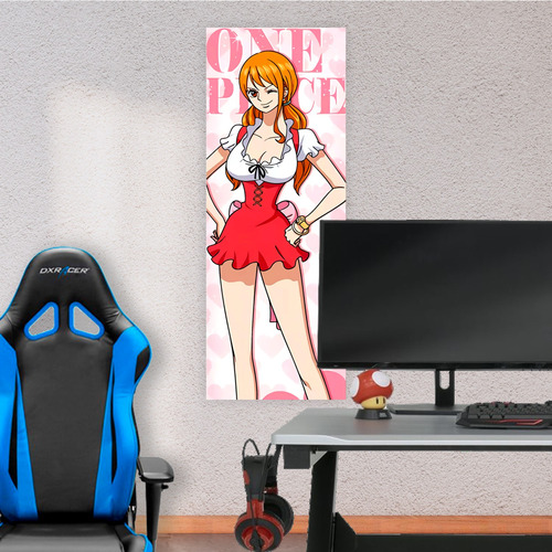 Cuadro Grande 30x80 Cm One Piece Nami Vestido Animeras