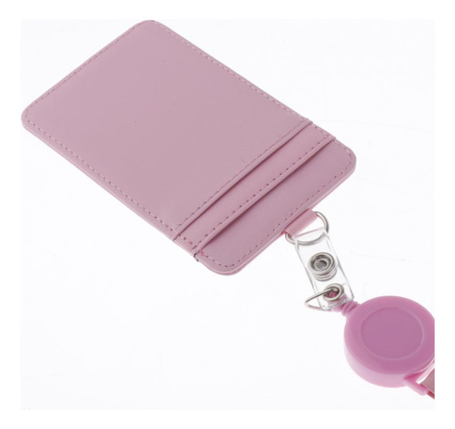 Funda De Tarjeta De Identificación Titular Con Rosado