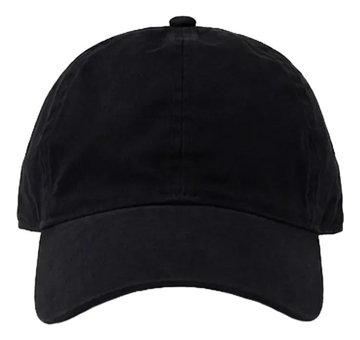 Boné Aba Curva Unisex Liso Tamanho Ajustável Passeio Esporte Preto Un